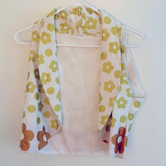 Vintage 60s Floral Vest from Spain - Picture 1 of 5